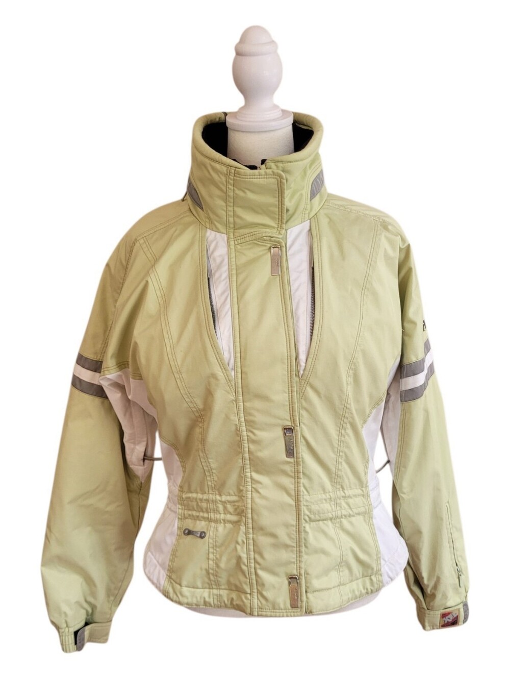 Vintage Y2K Spyder Women’s Ski Jacket 10K Thinsulate LiteLoft Green White